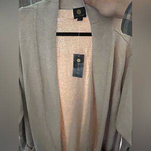 Plus size tan colored cardigan